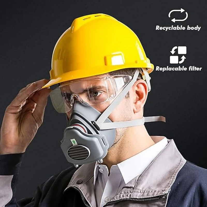 Dust Mask Construction - Stofmasker, maskerbescherming, industriële stofpolijsting, decoratie voor
